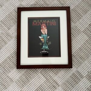 Mermaid Martini Framed Art Print